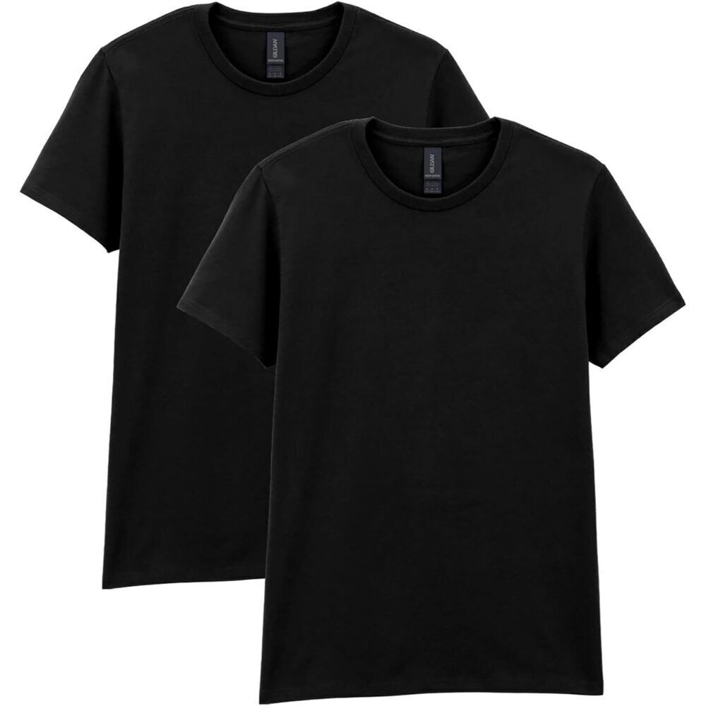 Women's Heavy Cotton T-Shirt 2-Pack X-Large Black Versatile Classic Casual